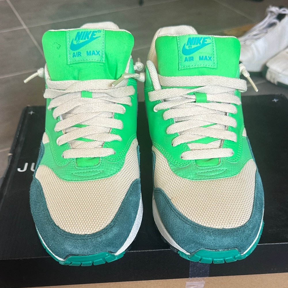 Nike Air Max 1 Essential Atomic Teal Poison Green Mens Size 12 537383-230 - Picture 11 of 11